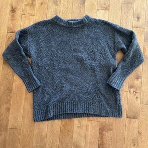 dark grey wool and mohair blend sweater / crewneck